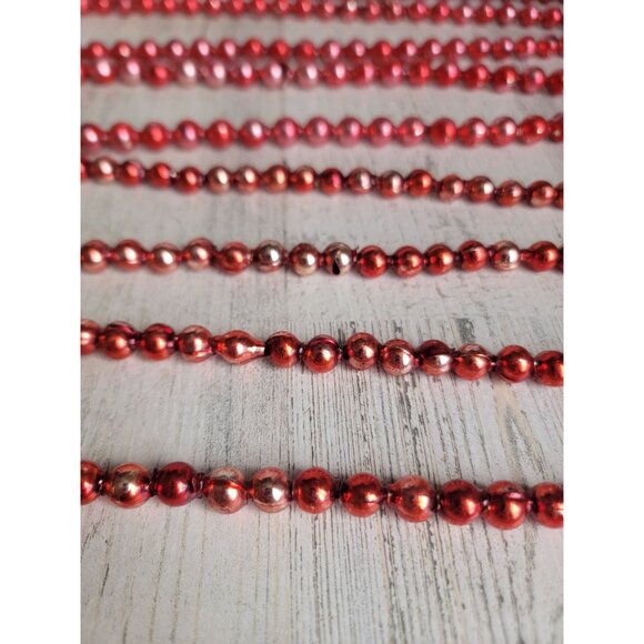 Unique long red mercury beaded Garland glass Xmas decor - Picture 6 of 13